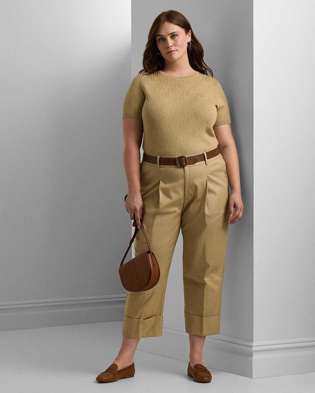 Ralph Lauren Double-Faced Stretch Cotton Ankle Pant