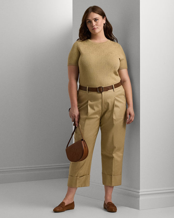 Ralph Lauren Double-Faced Stretch Cotton Ankle Pant