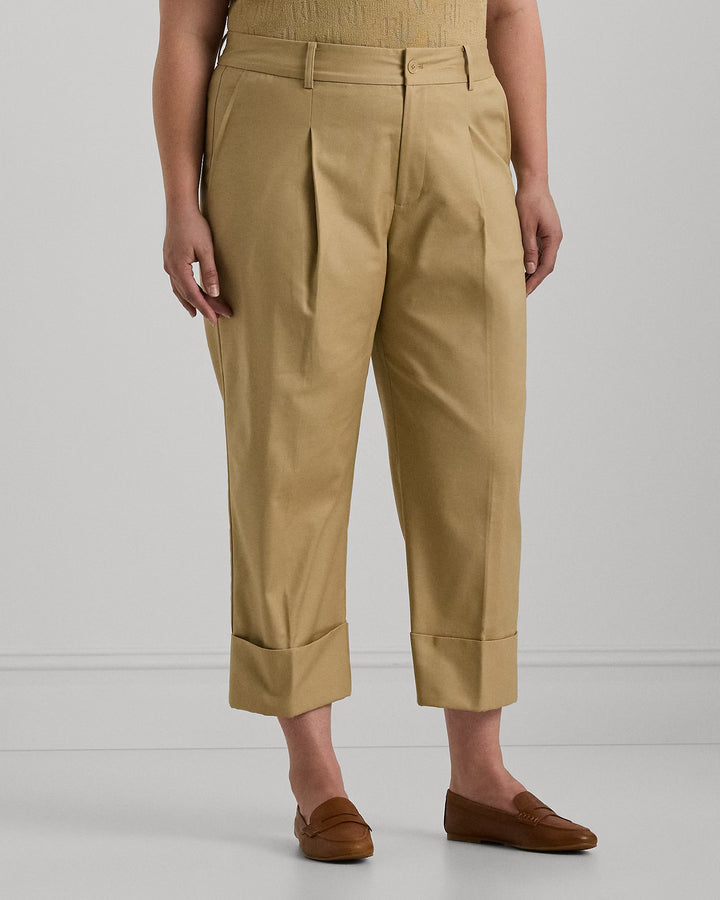 Ralph Lauren Double-Faced Stretch Cotton Ankle Pant