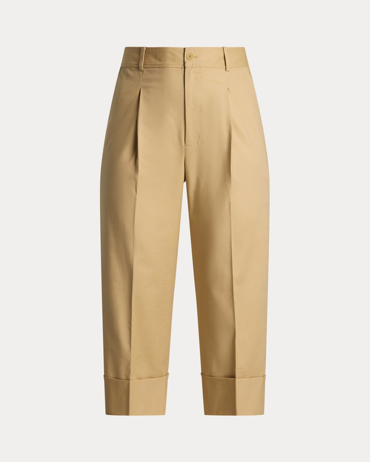Ralph Lauren Double-Faced Stretch Cotton Ankle Pant