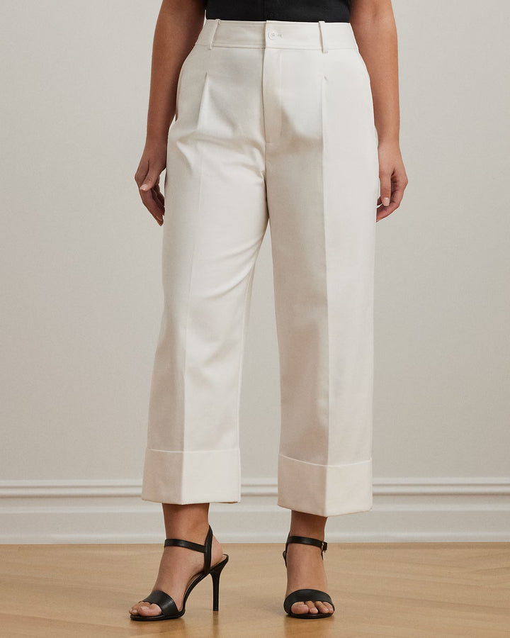 Ralph Lauren Double-Faced Stretch Cotton Ankle Pant