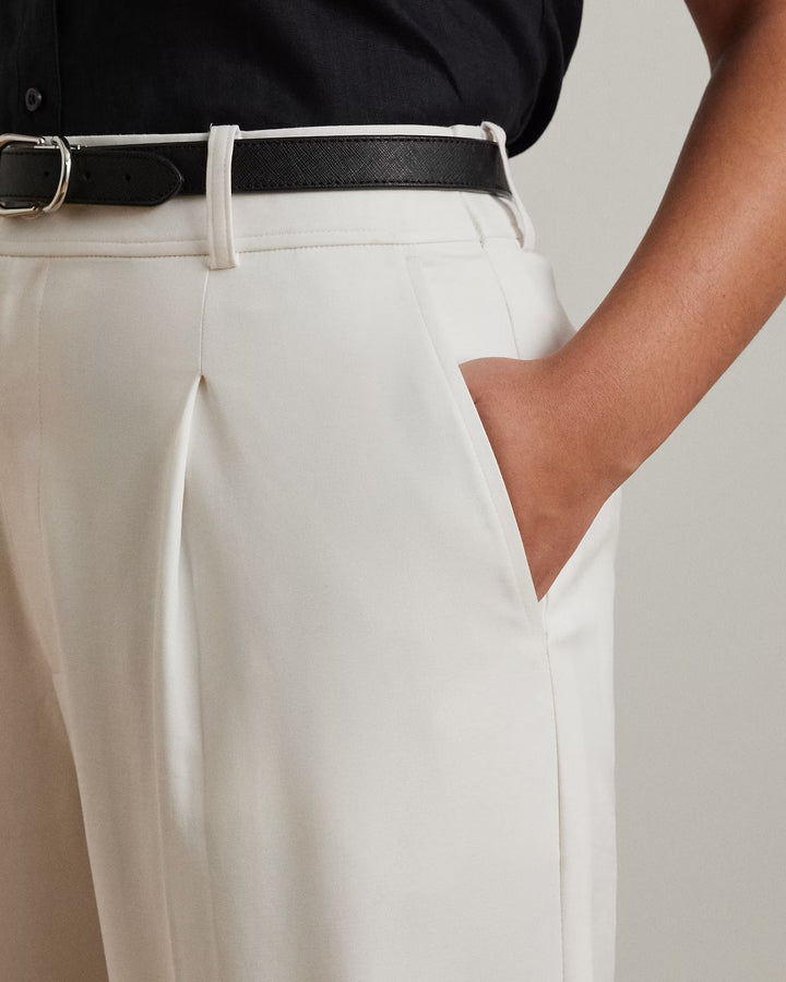 Ralph Lauren Double-Faced Stretch Cotton Ankle Pant