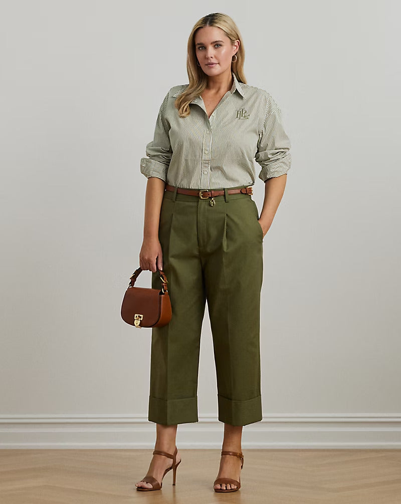 Ralph Lauren Double-Faced Stretch Cotton Ankle Pant