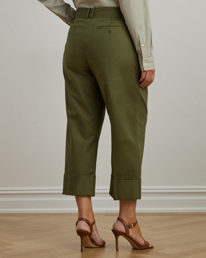 Ralph Lauren Double-Faced Stretch Cotton Ankle Pant