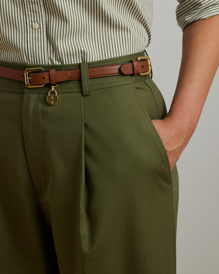 Ralph Lauren Double-Faced Stretch Cotton Ankle Pant