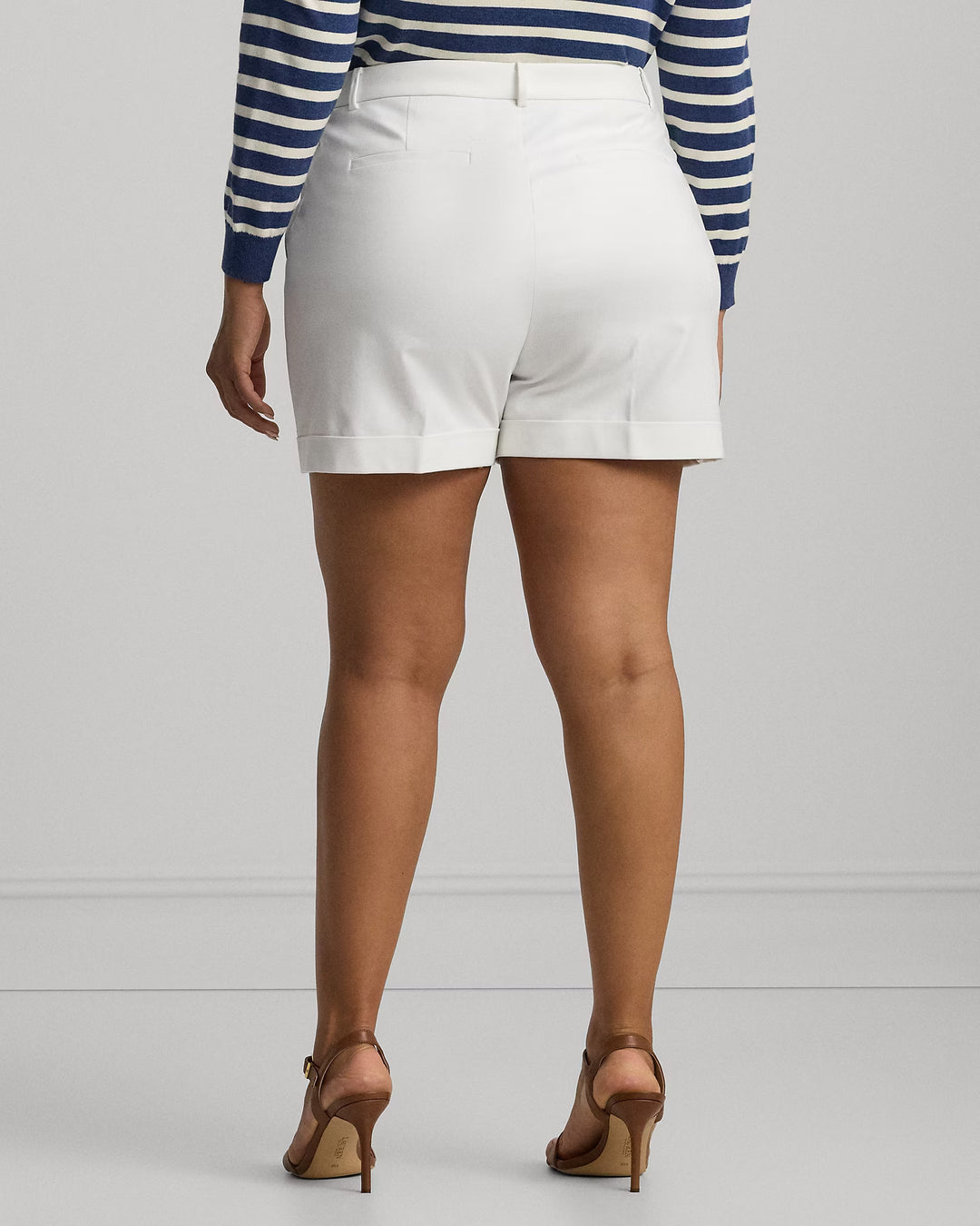 Ralph Lauren Pleated Double-Faced Cotton Short