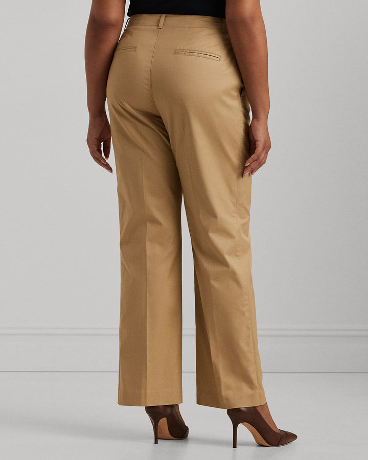 Ralph Lauren Cotton Twill High-Rise Pant