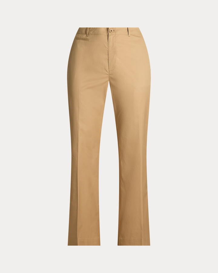 Ralph Lauren Cotton Twill High-Rise Pant