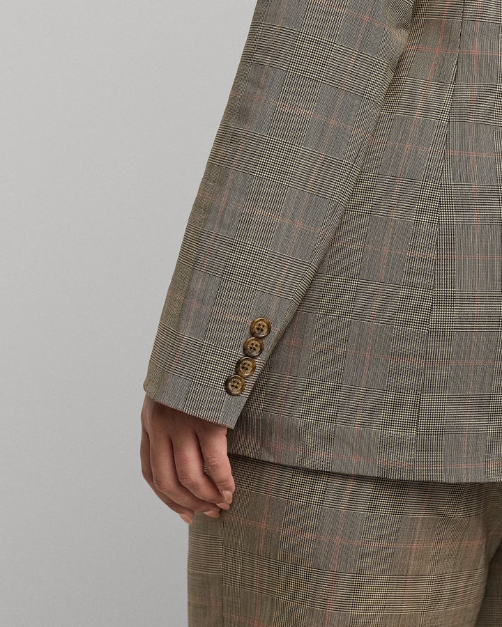 Ralph Lauren Glen Check Double-Breasted Wool Blazer