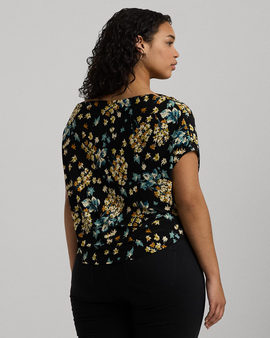 Ralph Lauren Floral Jersey Off-the-Shoulder Top