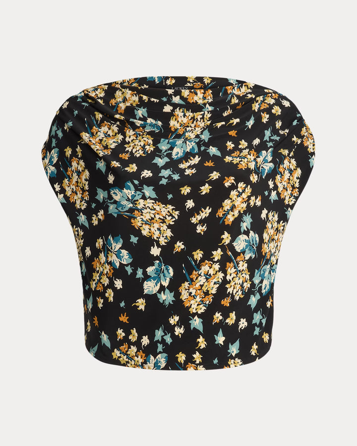 Ralph Lauren Floral Jersey Off-the-Shoulder Top