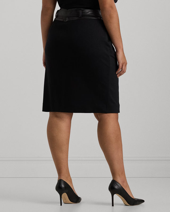 Ralph Lauren Belted Ponte Pencil Skirt