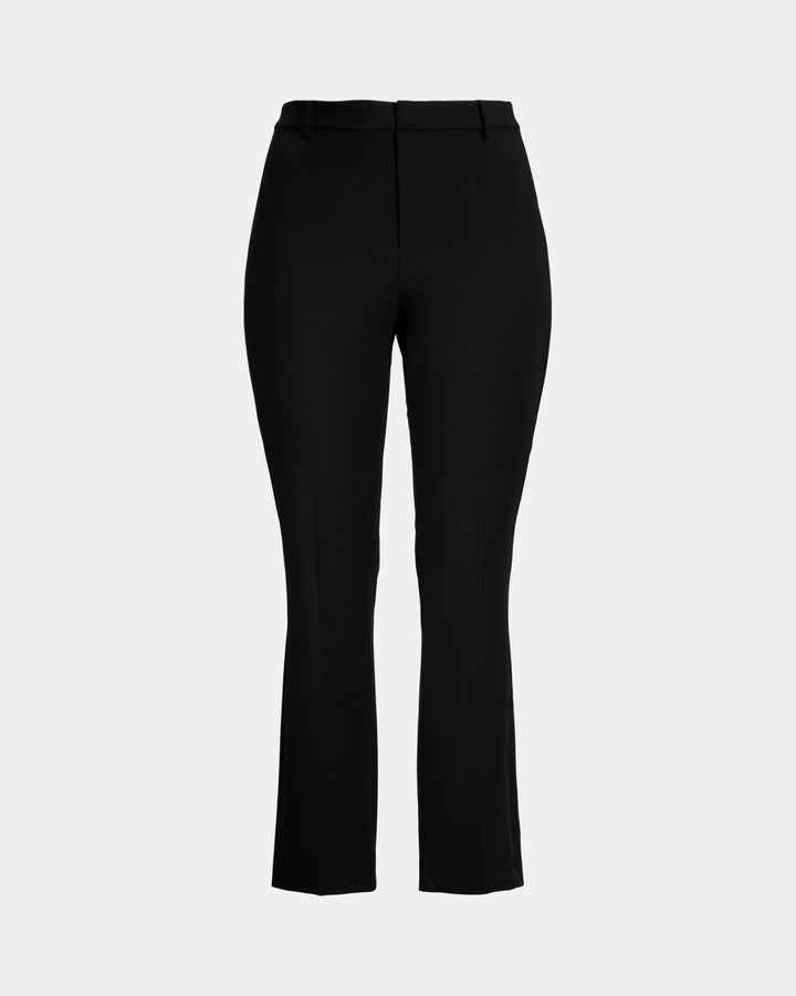 Ralph Lauren Satin-Trim Double-Faced Crepe Pant