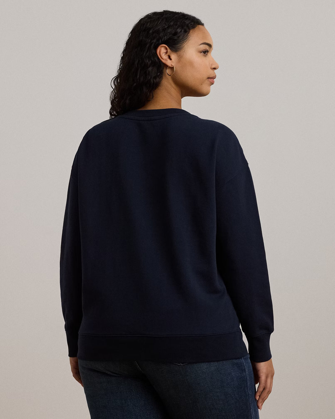 Ralph Lauren Button-Trim French Terry Sweatshirt
