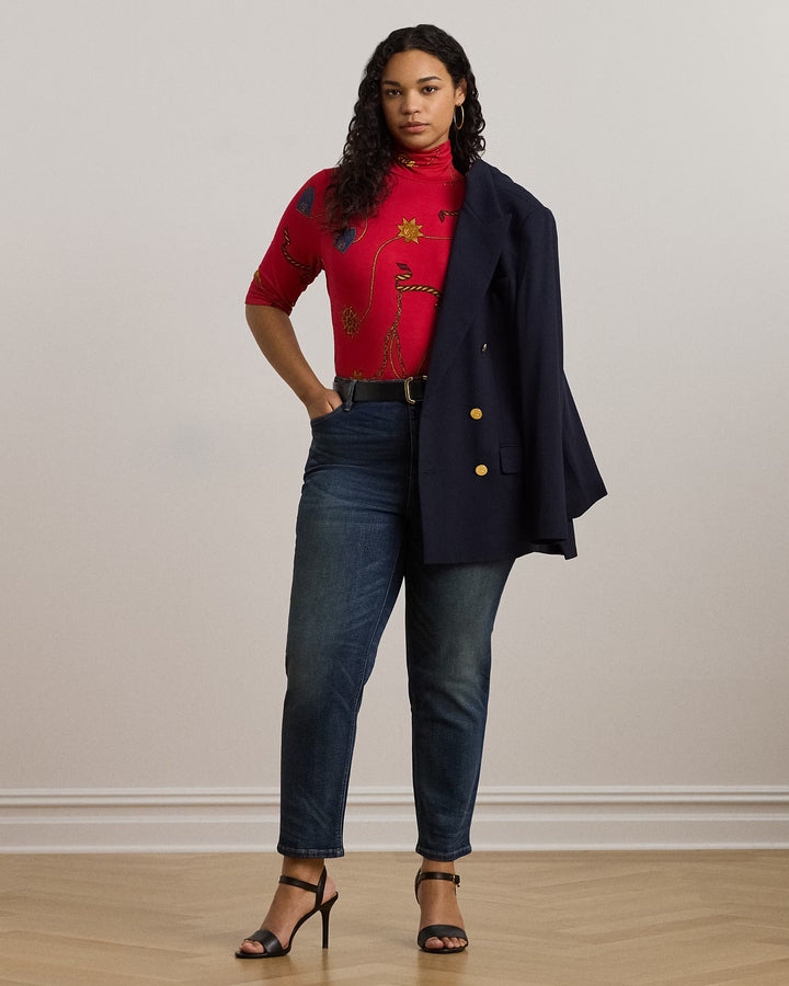 Ralph Lauren High-Rise Straight Ankle Jean