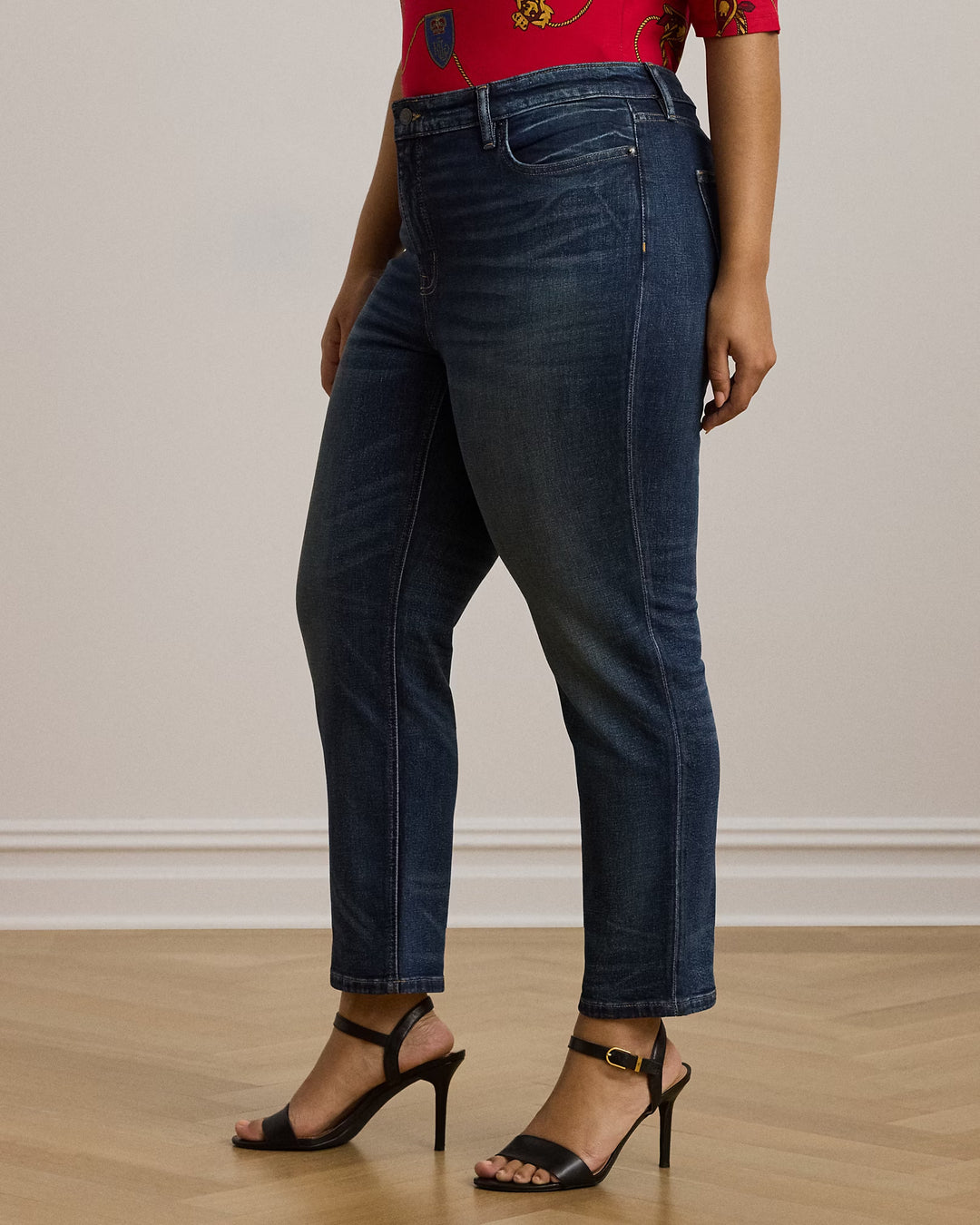 Ralph Lauren High-Rise Straight Ankle Jean