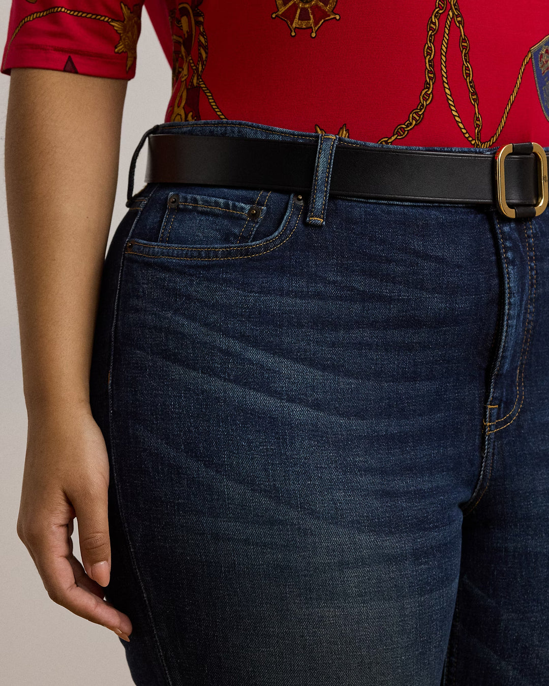 Ralph Lauren High-Rise Straight Ankle Jean