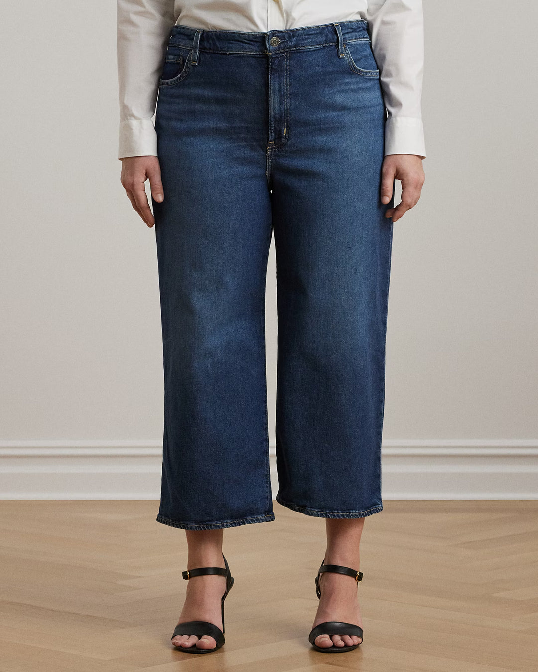 Ralph Lauren High-Rise Wide-Leg Cropped Jean