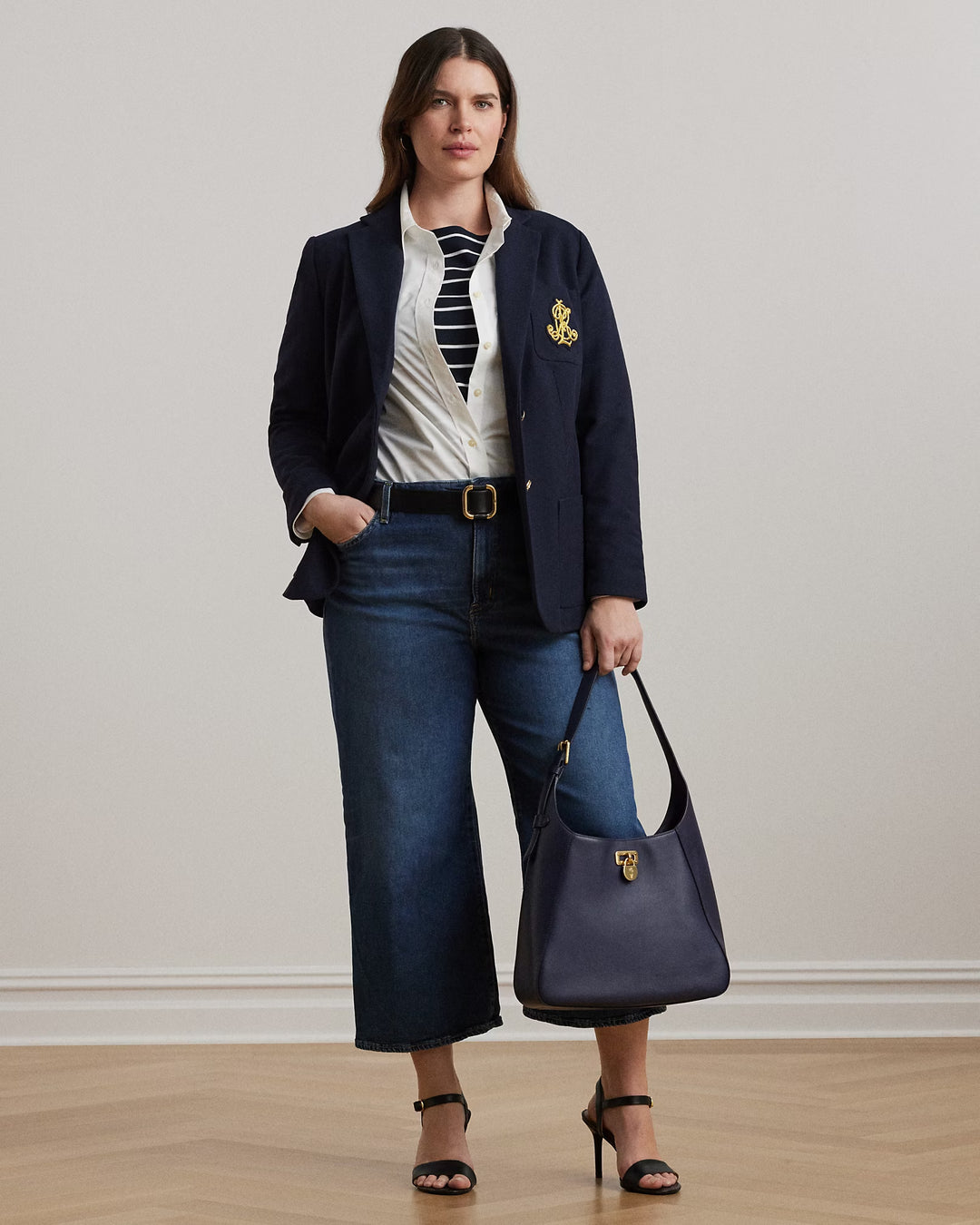 Ralph Lauren High-Rise Wide-Leg Cropped Jean