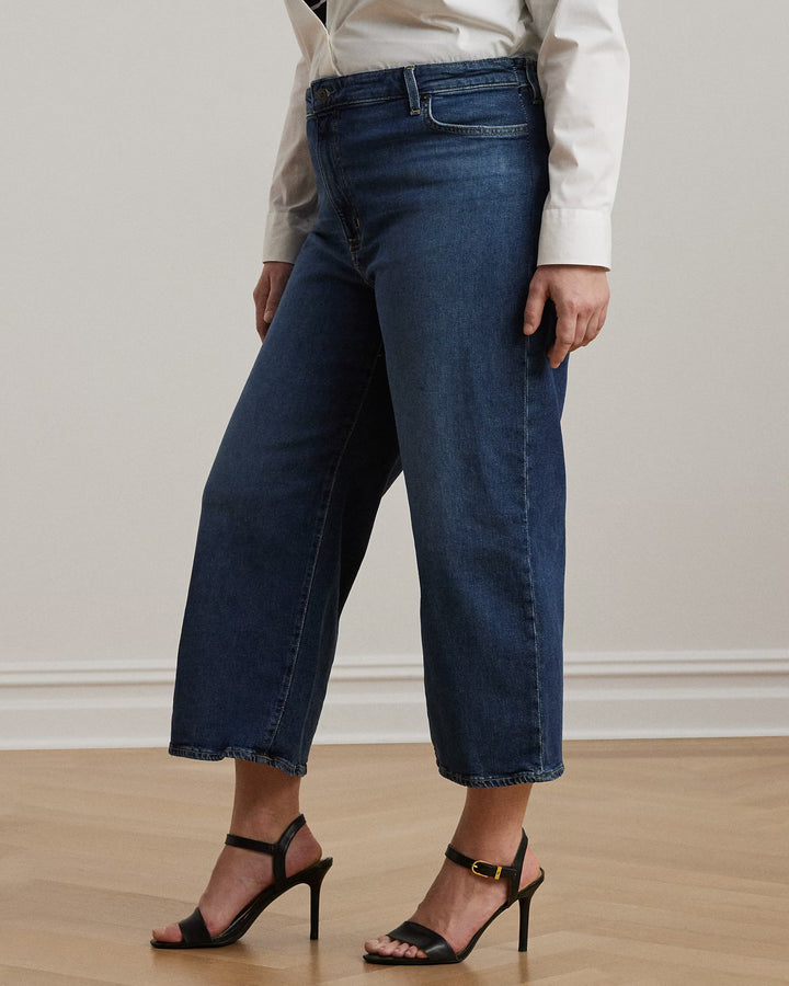 Ralph Lauren High-Rise Wide-Leg Cropped Jean