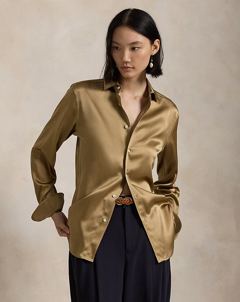Ralph Lauren Slim Fit Silk Shirt Save your Wishlist