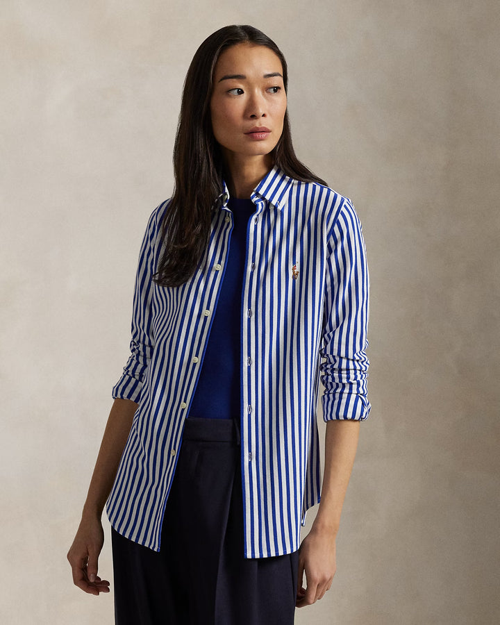 Ralph Lauren Striped Knit Oxford Cotton Shirt Save your Wishlist