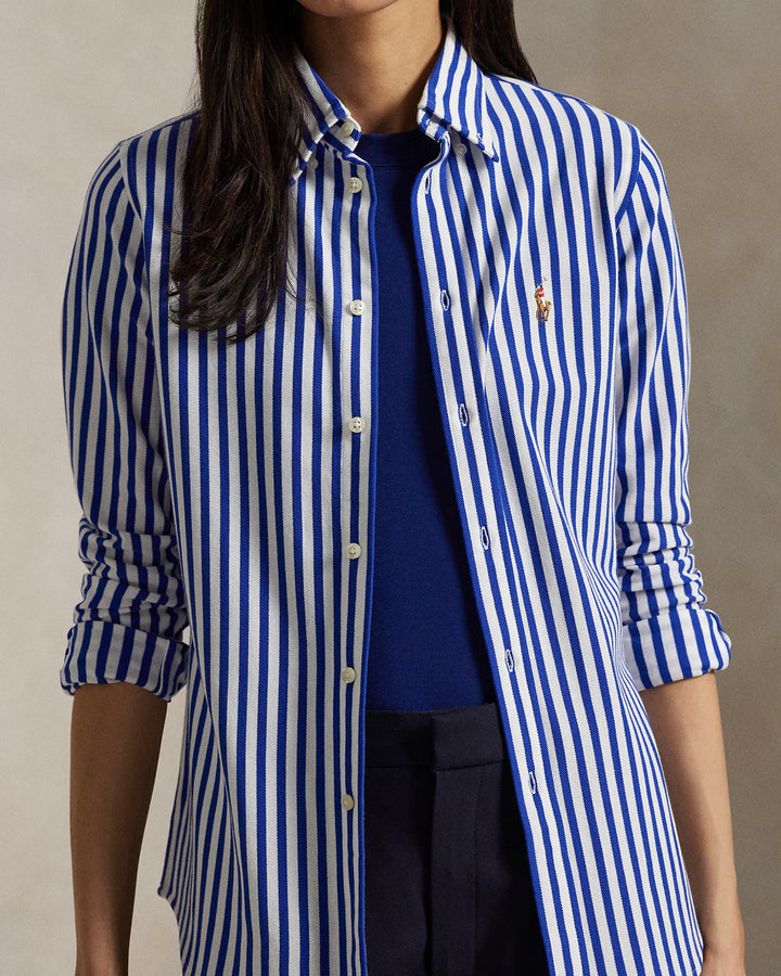 Ralph Lauren Striped Knit Oxford Cotton Shirt Save your Wishlist