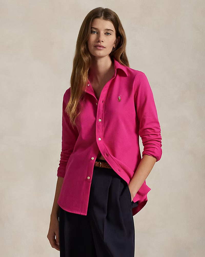 Ralph Lauren Slim Fit Knit Cotton Oxford Shirt Save your Wishlist