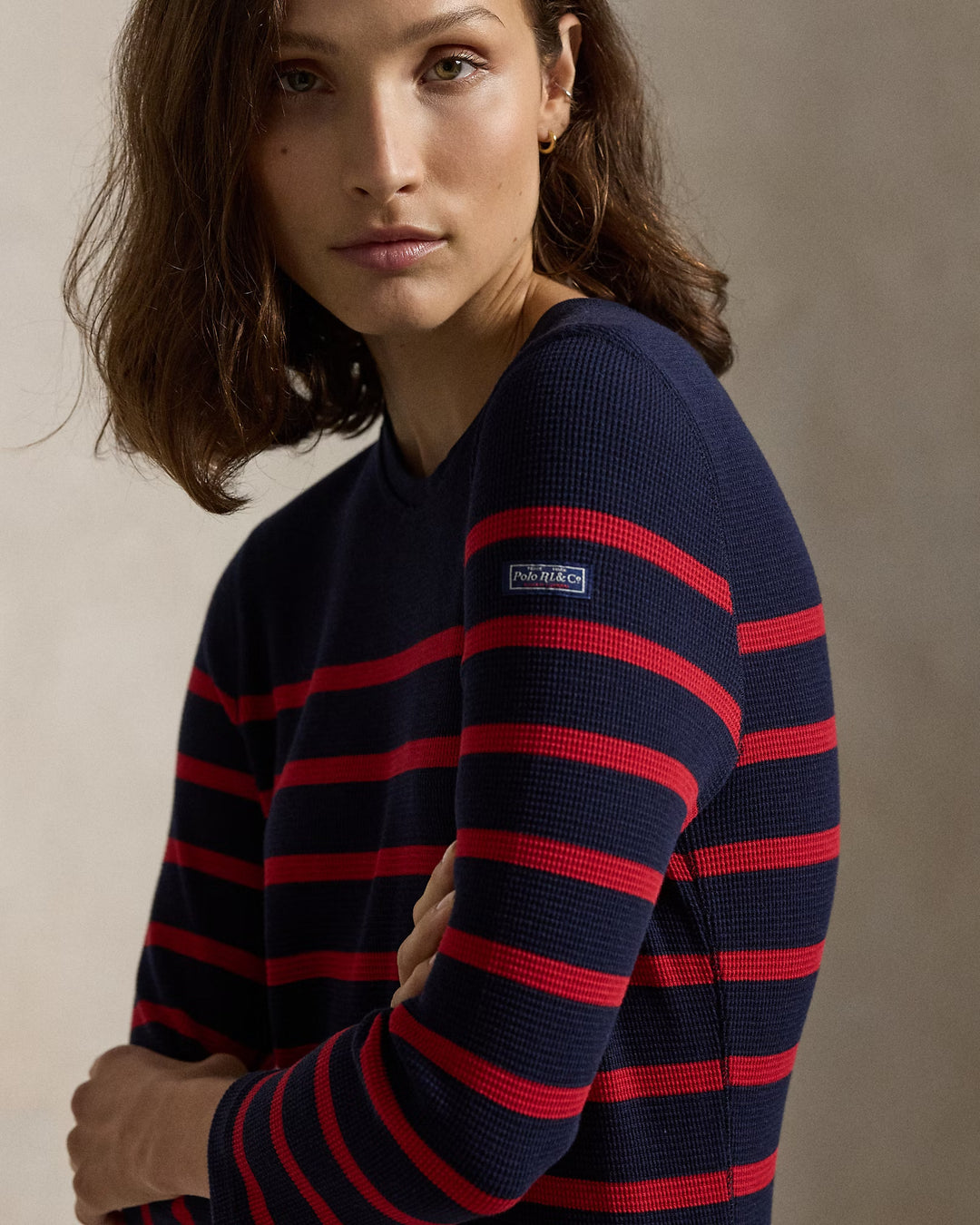 Ralph Lauren Striped Waffle-Knit Dress