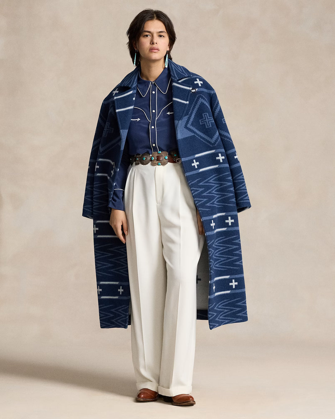 Ralph Lauren PRL x Naiomi Glasses Silk Western Shirt Save your Wishlist