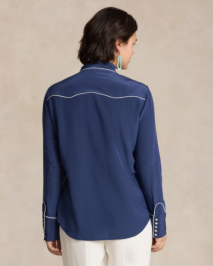 Ralph Lauren PRL x Naiomi Glasses Silk Western Shirt Save your Wishlist