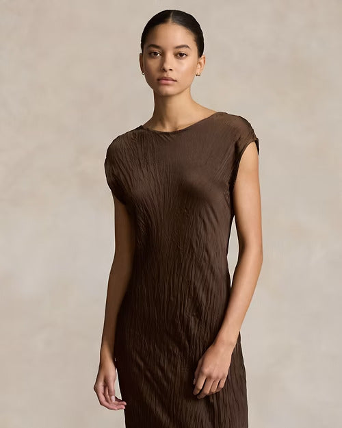 Ralph Lauren Crinkled Satin Gown