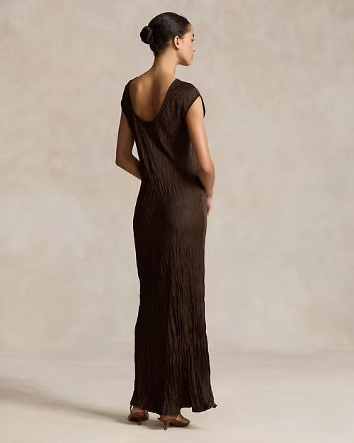Ralph Lauren Crinkled Satin Gown
