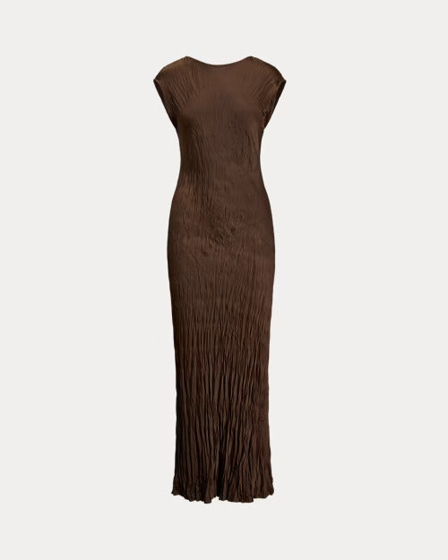 Ralph Lauren Crinkled Satin Gown