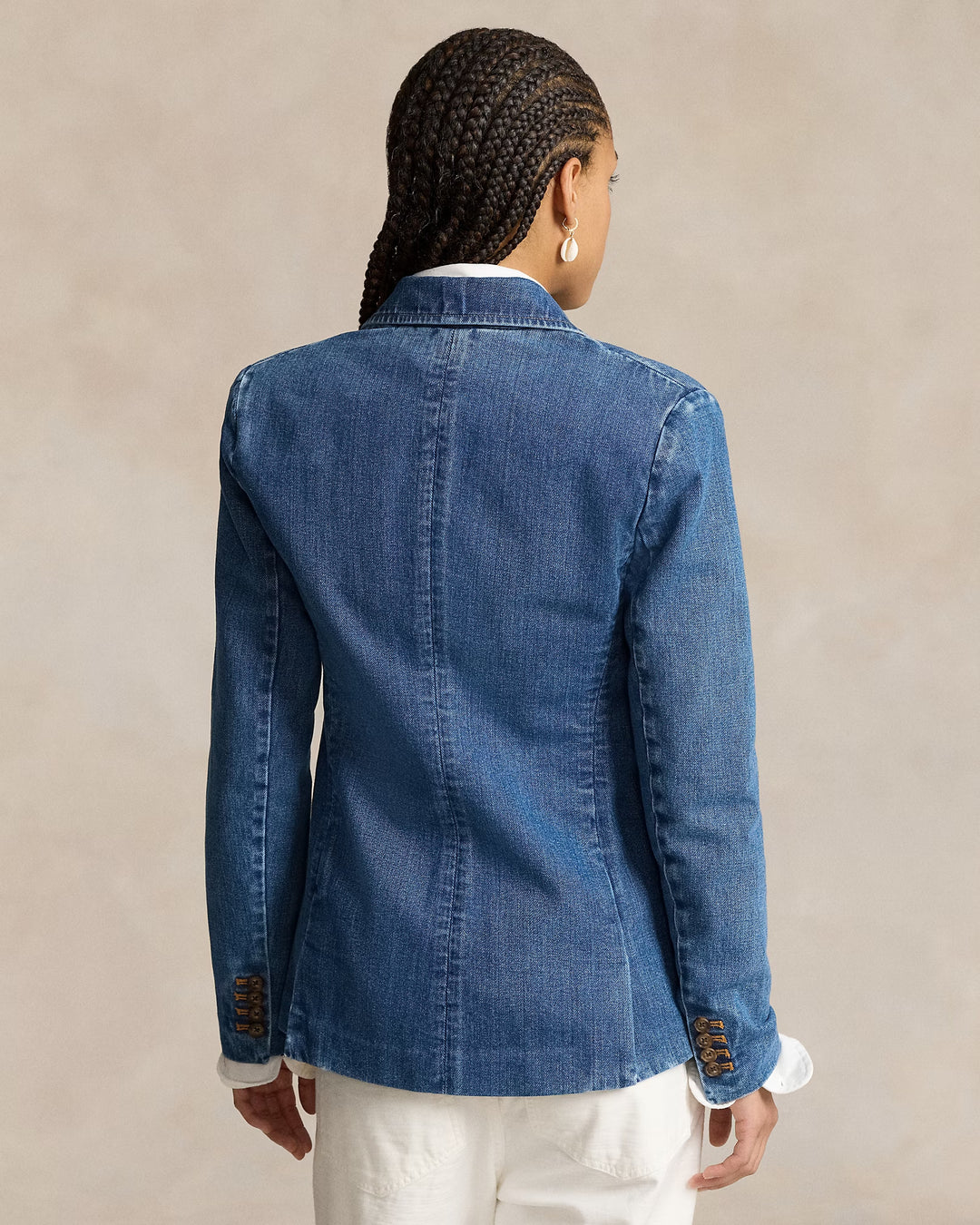Ralph Lauren Double-Breasted Denim Blazer