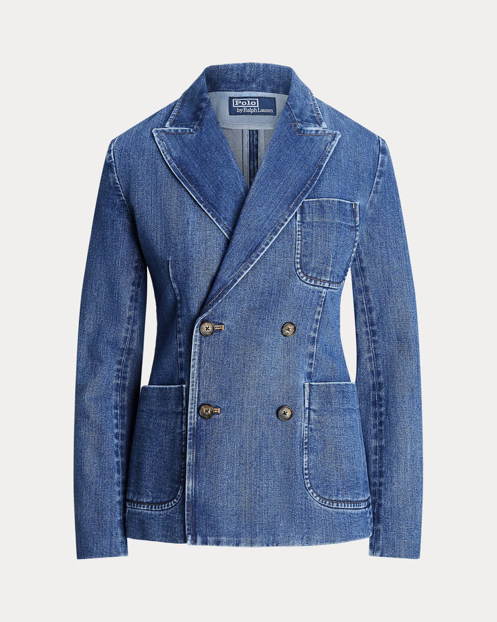 Ralph Lauren Double-Breasted Denim Blazer