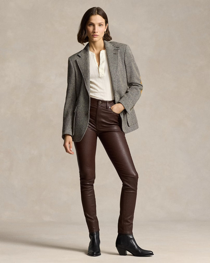 Ralph Lauren Lambskin 5-Pocket Super-Slim Pant