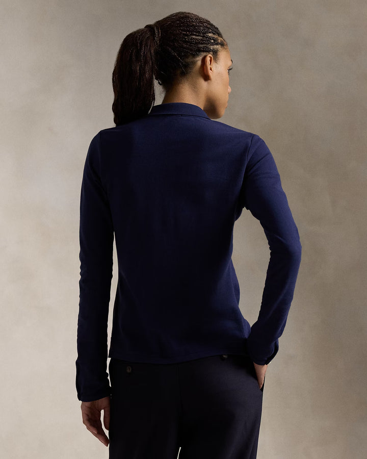 Ralph Lauren Buttoned-Placket Long-Sleeve Polo Shirt