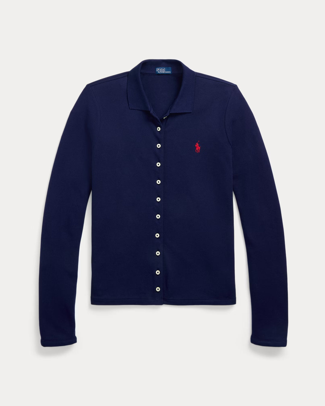 Ralph Lauren Buttoned-Placket Long-Sleeve Polo Shirt