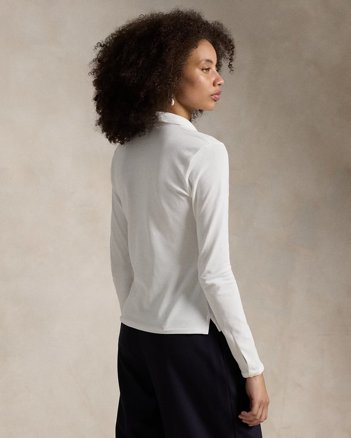 Ralph Lauren Buttoned-Placket Long-Sleeve Polo Shirt