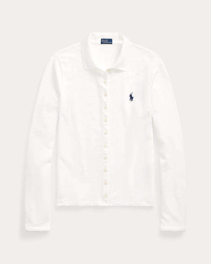 Ralph Lauren Buttoned-Placket Long-Sleeve Polo Shirt