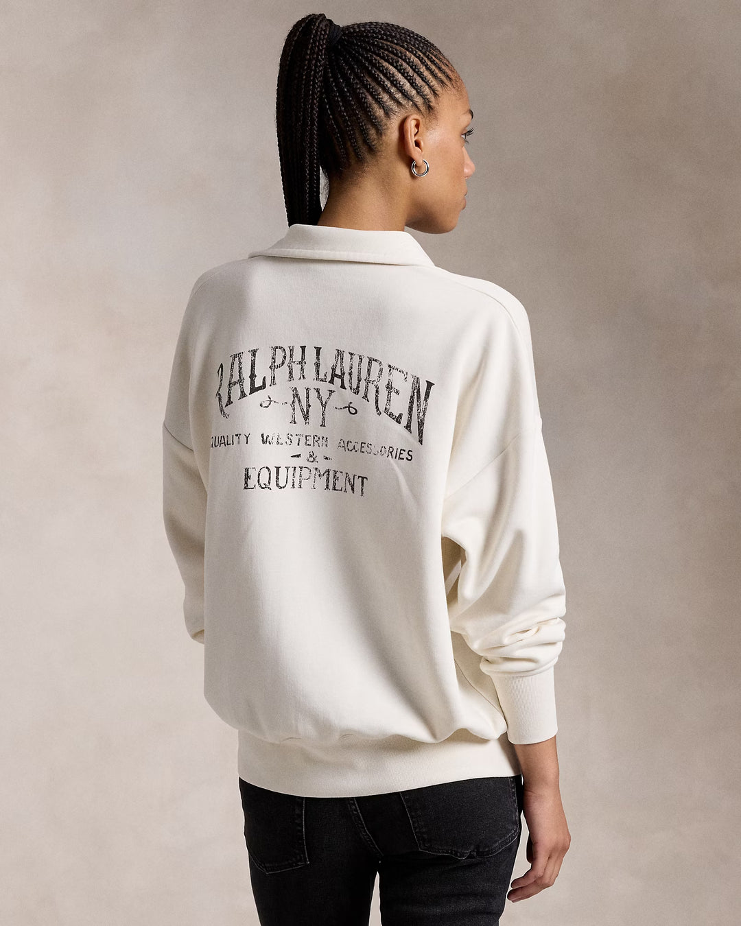 Ralph Lauren Graphic Fleece Quarter-Placket Pullover