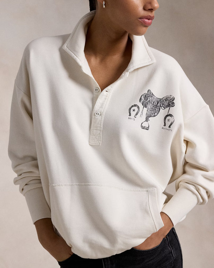 Ralph Lauren Graphic Fleece Quarter-Placket Pullover