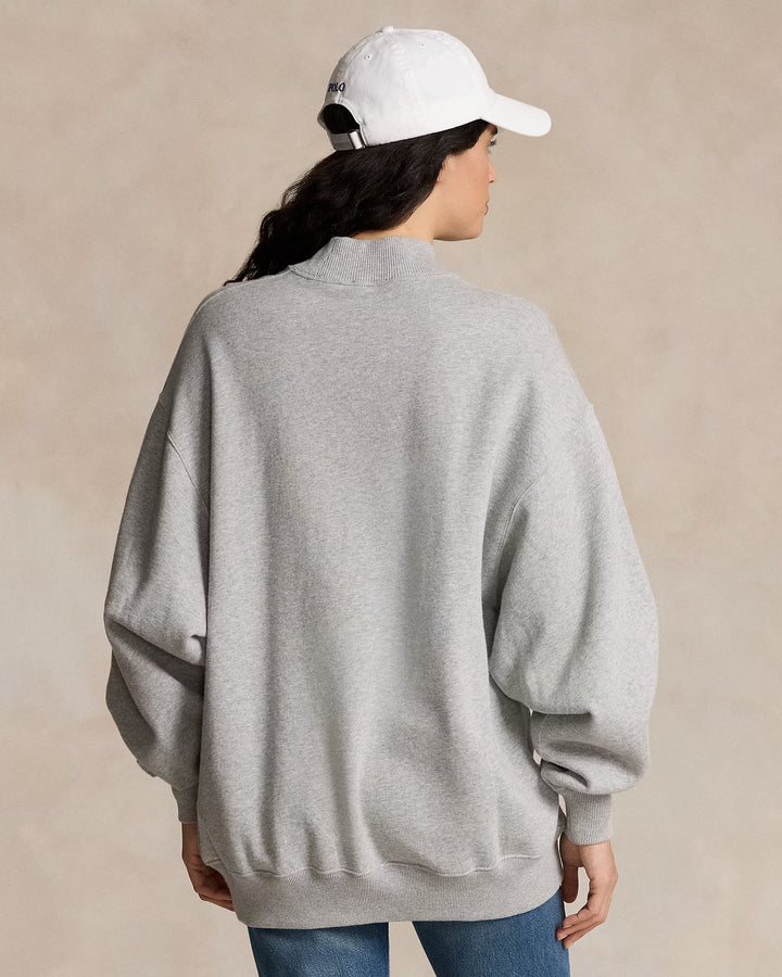 Ralph Lauren Logo Crest Lightweight Fleece Mockneck