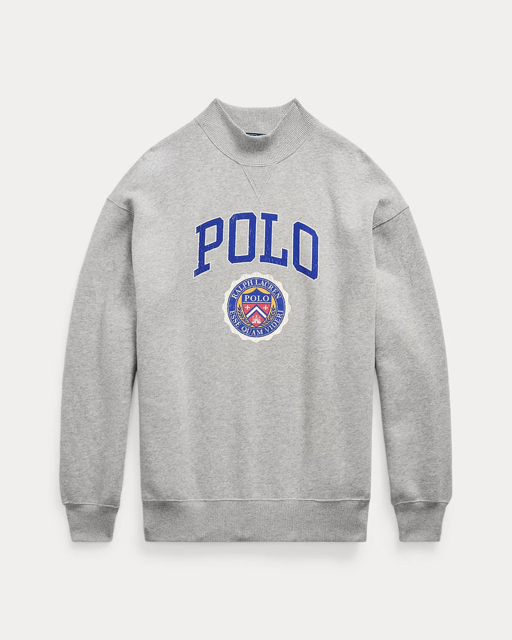 Ralph Lauren Logo Crest Lightweight Fleece Mockneck