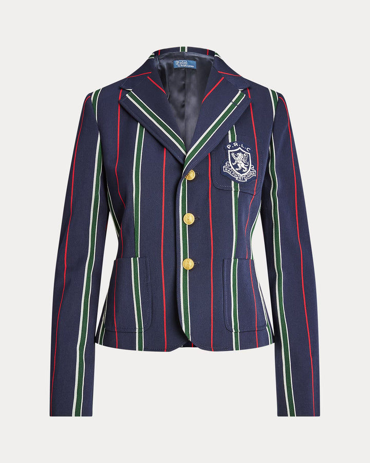 Ralph Lauren Striped Satin Cricket Blazer