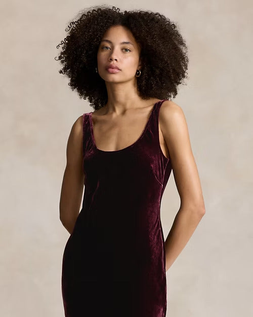 Ralph Lauren Velvet Scoopneck Tank Dress