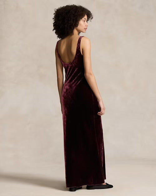 Ralph Lauren Velvet Scoopneck Tank Dress
