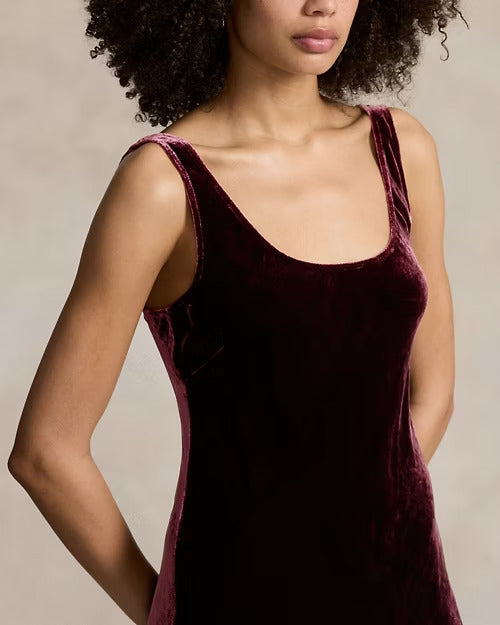 Ralph Lauren Velvet Scoopneck Tank Dress