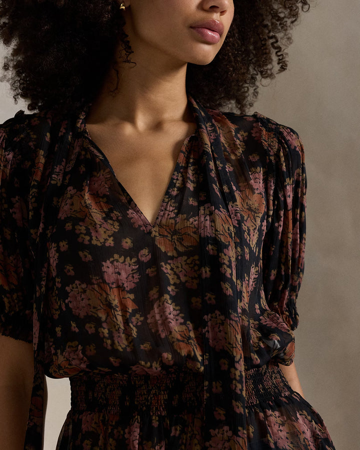 Ralph Lauren Floral Georgette Peplum Top